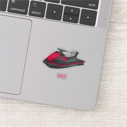 Sticker Illustration Jet ski (Détail)