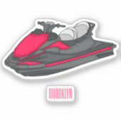 Sticker Illustration Jet ski (Recto)