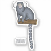 Sticker Illustration marmoset commune (Recto)