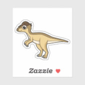 Sticker Illustration Mignonne D'Un Pachycéphalosaure Dinos (Feuille)