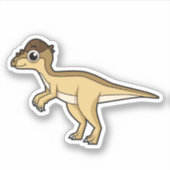 Sticker Illustration Mignonne D'Un Pachycéphalosaure Dinos (Devant)