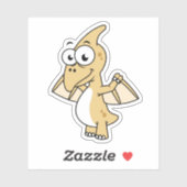 Sticker Illustration Mignonne D'Un Pterodactyl. 2 (Feuille)