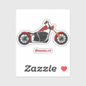 Sticker Illustration motocyclette de style hélicoïdal (Feuille)