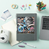 Sticker illustration of god creating the universe (Couverture iPad)