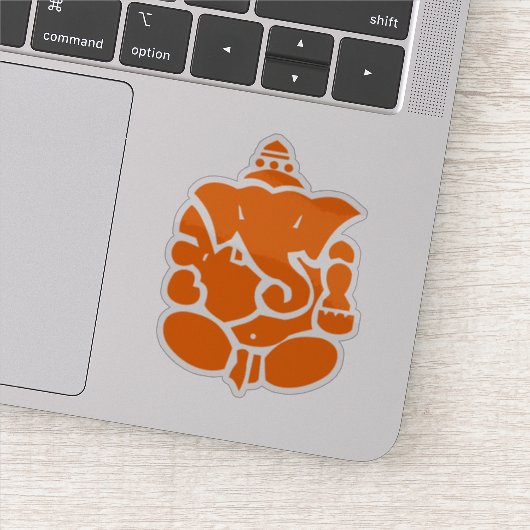Sticker Illustration Orange Ganesha (Détail)
