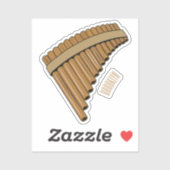 Sticker Illustration Pan flûte / panpipes (Feuille)