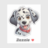 Sticker Illustration pour chien de dessin (Feuille)