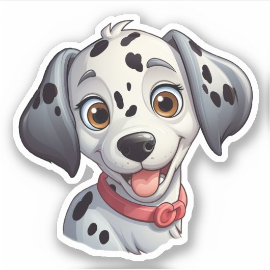 Sticker Illustration pour chien de dessin (Devant)