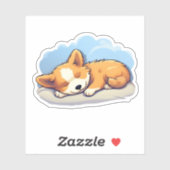 Sticker Illustration pour chien de dessin (Feuille)