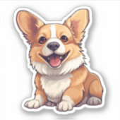 Sticker Illustration pour chien de dessin (Devant)