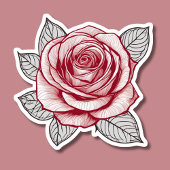 Sticker Illustration Rose étanche