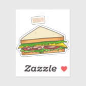 Sticker Illustration Sandwich (Feuille)
