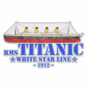 Sticker Illustration Titanic RMS - White Star Line 1912 (Devant)