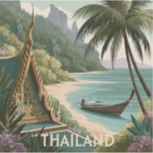 Sticker Illustration Tropicale Thaïlande (Devant)