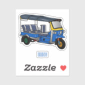 Sticker Illustration Tuk tuk (Feuille)