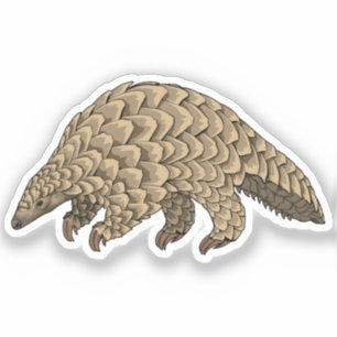 Sticker Illustration vectorielle de Pangolin géant