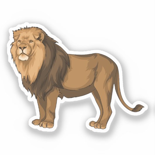 Sticker Illustration vectorielle du lion (Recto)