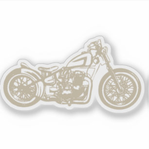 Sticker Illustration vintage de la silhouette de moto
