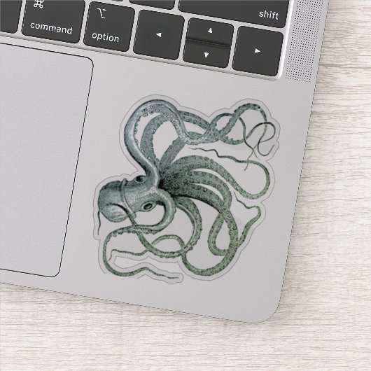 Sticker Illustration vintage de pieuvre (Détail)