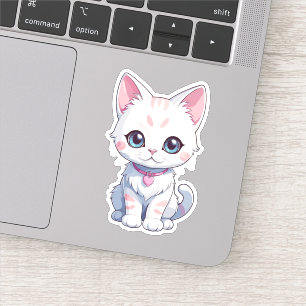 Sticker Illustration Whimsical Kitten