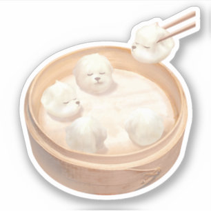 Sticker Illustration Xiao Long Bao Cute
