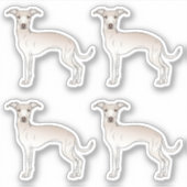 Sticker Illustrations de Chien de Cartoon de Cream Italien (Devant)
