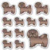 Sticker Illustrations de chien de dessin animé mignon Hava (Devant)