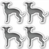 Sticker Illustrations de Chien de Dessin Caricature Italie (Devant)