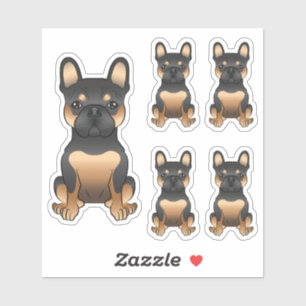 Sticker Illustrations de Chien mignon de Chien Noir & Tan