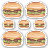 Sticker Illustrations de restauration rapide de hamburger (Devant)