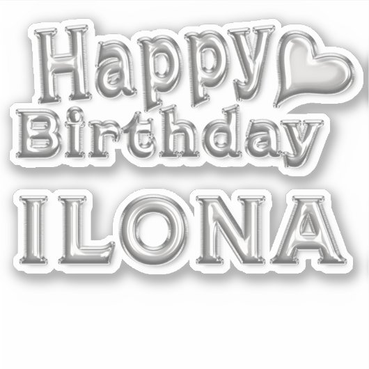 Sticker Ilona Happy Birthday (Devant)