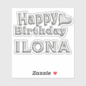 Sticker Ilona Happy Birthday (Feuille)