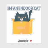Sticker im an indoor cat (Feuille)