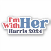 Sticker I'm With Her Kamala Harris 2024 Vinyl (Devant)