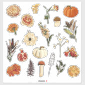 Sticker Image automne mignon. (Feuille)