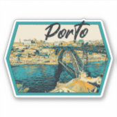 Sticker Image de la rivière Porto Douro Portugal (Devant)
