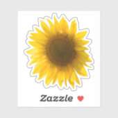 Sticker Image de vrai tournesol jaune (Feuille)