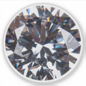 Sticker Image diamant élégante facettée (Devant)