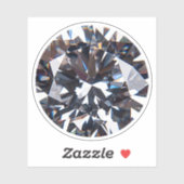 Sticker Image diamant élégante facettée (Feuille)