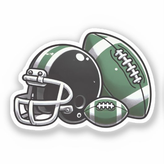 Sticker Image du casque de balle de football (Recto)
