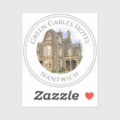 Sticker Image, nom et emplacement de l'hôtel (Feuille)