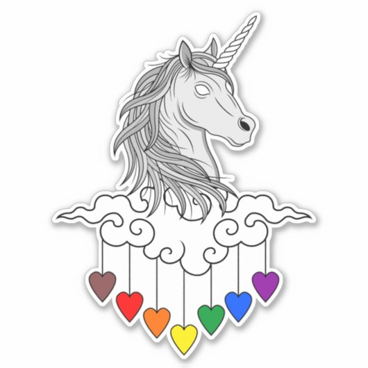 Sticker Image Unicorne magique Design Art (Devant)