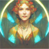 Sticker Imaginaire Art Nouveau Lumière (Devant)