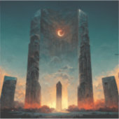 Sticker Imaginaire Black Gate Sci-Fi Art (Devant)