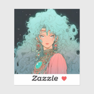 Sticker Imaginaire Bohème esthétique Anime Girl