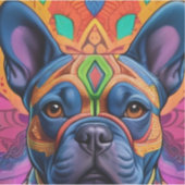 Sticker Imaginaire d'anniversaire de Frenchie Fun (Devant)