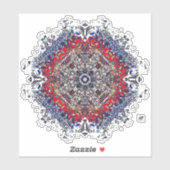 Sticker Imaginaire des couleurs de rippling (Feuille)