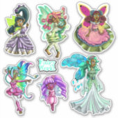 Sticker Imaginaire des fées afro-américaines (Devant)