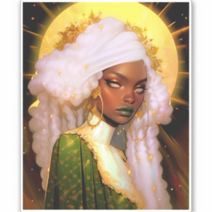 Sticker Imaginaire femme Art Africain Américain