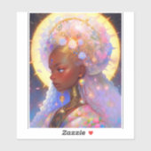 Sticker Imaginaire femme Art Africain Américain (Feuille)